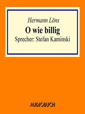 cover image of O wie billig